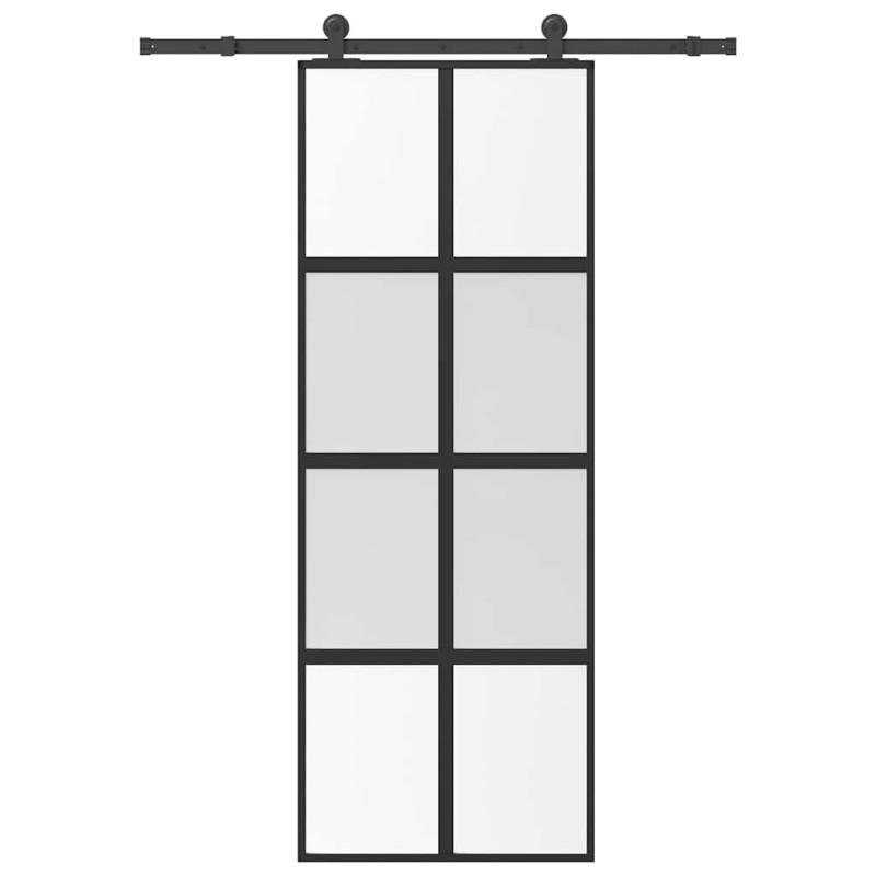 Porte coulissante kit de quincaillerie trempé verre aluminium 
