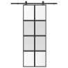 Porte coulissante kit de quincaillerie trempé verre aluminium 