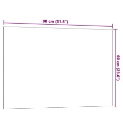 Tableau noir magnétique mural blanc 80x60 cm verre trempé 