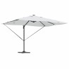Parasol cantilever Roma avec LEDs en sable, 352 x 251 x 265 cm, en aluminium 