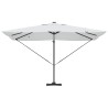 Parasol cantilever Roma avec LEDs en sable, 352 x 251 x 265 cm, en aluminium 