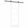 Porte coulissante avec kit de matériel Blanche 83x211 cm en bois massif de pin 
