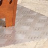 Plaques en aluminium antidérapantes en losange - 2 pièces 80x40 cm 