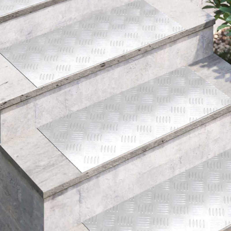 Plaques en aluminium à motif de checker 2 pcs Antidérapantes 70x30 cm 