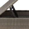 Tabouret de jardin avec coussin Gris 55x55x37 cm en Poly Rattan 