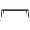 Table de jardin anthracite 200x100x71 cm acier 