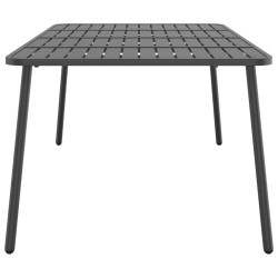 Table de jardin anthracite 200x100x71 cm acier 