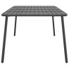 Table de jardin anthracite 200x100x71 cm acier 