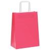 Sacs en papier 250 pcs avec poignées rose 21x11x28 cm 