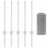 Clôture Euro avec 5 poteaux U Argent 0,6x10 m Acier 
