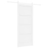 Porte coulissante avec quincaillerie blanche 86x198,5 cm en bois massif de pin 