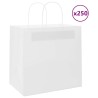 Sacs en papier 50 pcs avec poignées blanc 26x17x25 cm 