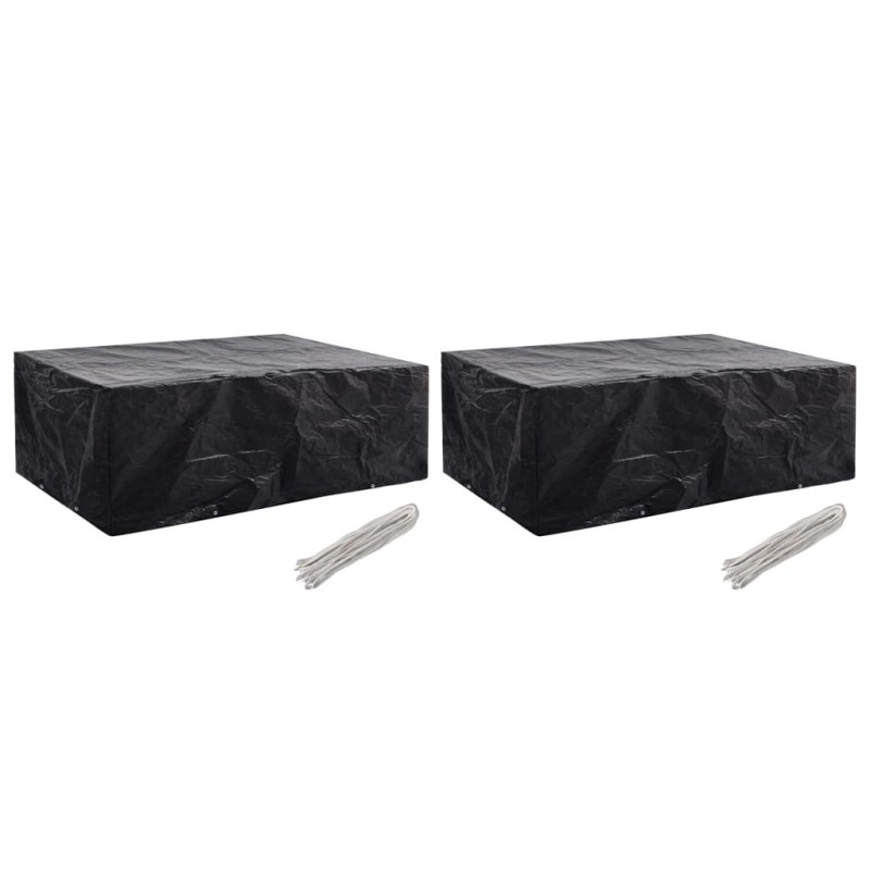 Housses de salon de jardin 2 pcs 8 œillets 242x162x100 cm Housses de salon de jardin 2 pcs 8 œillets 242x162x100 cm