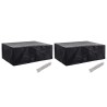 Housses de salon de jardin 2 pcs 8 œillets 242x162x100 cm 