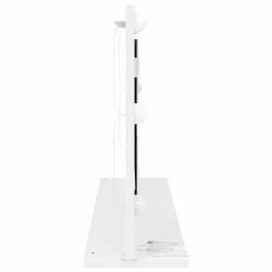 Miroir de maquillage avec lumières LED Blanc 80x45x18 cm 