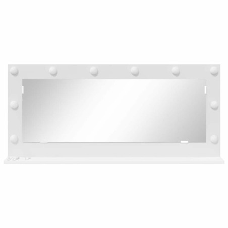 Miroir de maquillage avec lumières LED Blanc 100x45x18 cm 