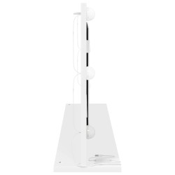 Miroir de maquillage avec lumières LED Blanc 100x45x18 cm 