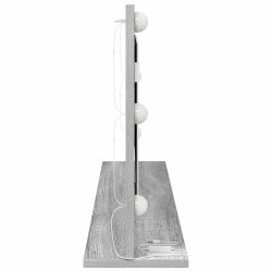 Miroir de vanité avec lumières LED Gris Sonoma 100x45x18 cm 