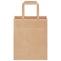 Sacs en papier 50 pcs avec poignées marron 18x8x22 cm 