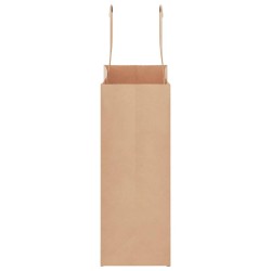 Sacs en papier 50 pcs avec poignées marron 18x8x22 cm 
