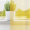Rideaux en voile avec passe-tringles 2 pcs jaune 