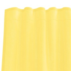 Rideaux en voile avec passe-tringles 2 pcs jaune 
