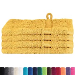 Gants de toilette 4 pcs Doré 15 x 21 cm Coton 