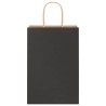 Sacs en papier 250 pcs avec poignées noir 21x11x31 cm 