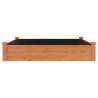 Lit surélevé de jardin doublure 120x120x25 cm bois massif sapin 