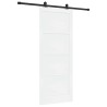 Porte coulissante avec kit quincaillerie blanche 86x211 cm en bois massif de pin 