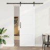 Porte coulissante avec quincaillerie Blanc 83x232 cm Bois massif de pin 