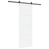 Porte coulissante avec quincaillerie Blanc 83x232 cm Bois massif de pin 