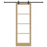 Ensemble de porte coulissante avec quincaillerie 83x232 cm Bois massif en pin 