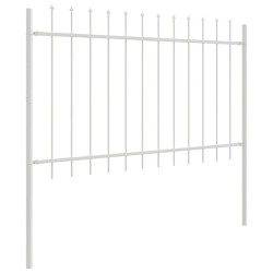 Clôture de jardin Blanc 5.1 x 1 m Acier enduit de poudre 