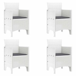 Ensemble de Dîner de Jardin 5 pcs Blanc 150 x 100 x 73 cm 