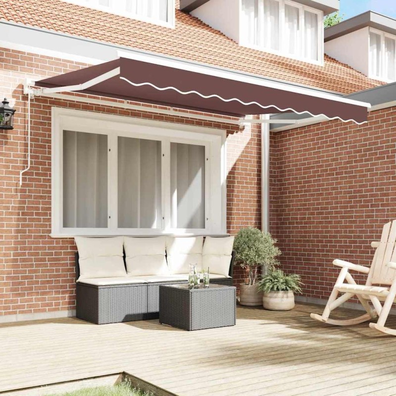 Auvent Rétractable Marron 350x200 cm 