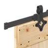 Porte coulissante et kit de quincaillerie 95x210 cm pin massif 