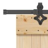 Porte coulissante et kit de quincaillerie 95x210 cm pin massif 