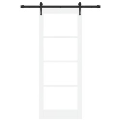 Porte Coulissante avec Quincaillerie 'ORKDAL'Blanche 83x211 cm 
