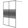 Paroi de douche Noir 140x195 cm Verre ESG transparent 