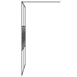 Paroi de douche Noir 140x195 cm Verre ESG transparent 