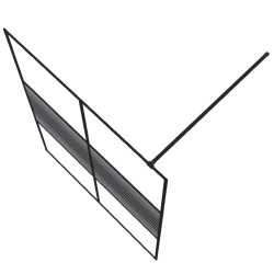 Paroi de douche Noir 140x195 cm Verre ESG transparent 