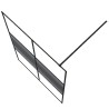 Paroi de douche Noir 140x195 cm Verre ESG transparent 
