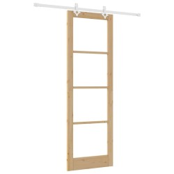 Porte coulissante avec set de quincaillerie 78x232 cm Bois de pin massif 