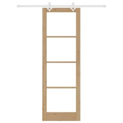 Porte coulissante avec set de quincaillerie 78x232 cm Bois de pin massif 