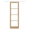 Porte coulissante avec set de quincaillerie 78x232 cm Bois de pin massif 