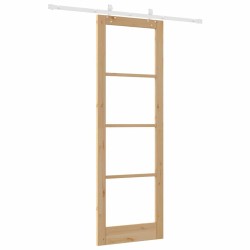 Porte coulissante avec set de quincaillerie 78x232 cm Bois de pin massif 