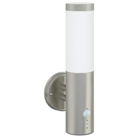 Applique Murale Extérieure Avec Détecteur 2 pcs Argent Acier Inoxydable IP44 