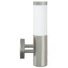 Applique Murale Extérieure Avec Détecteur 2 pcs Argent Acier Inoxydable IP44 