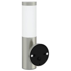 Applique Murale Extérieure Avec Détecteur 2 pcs Argent Acier Inoxydable IP44 